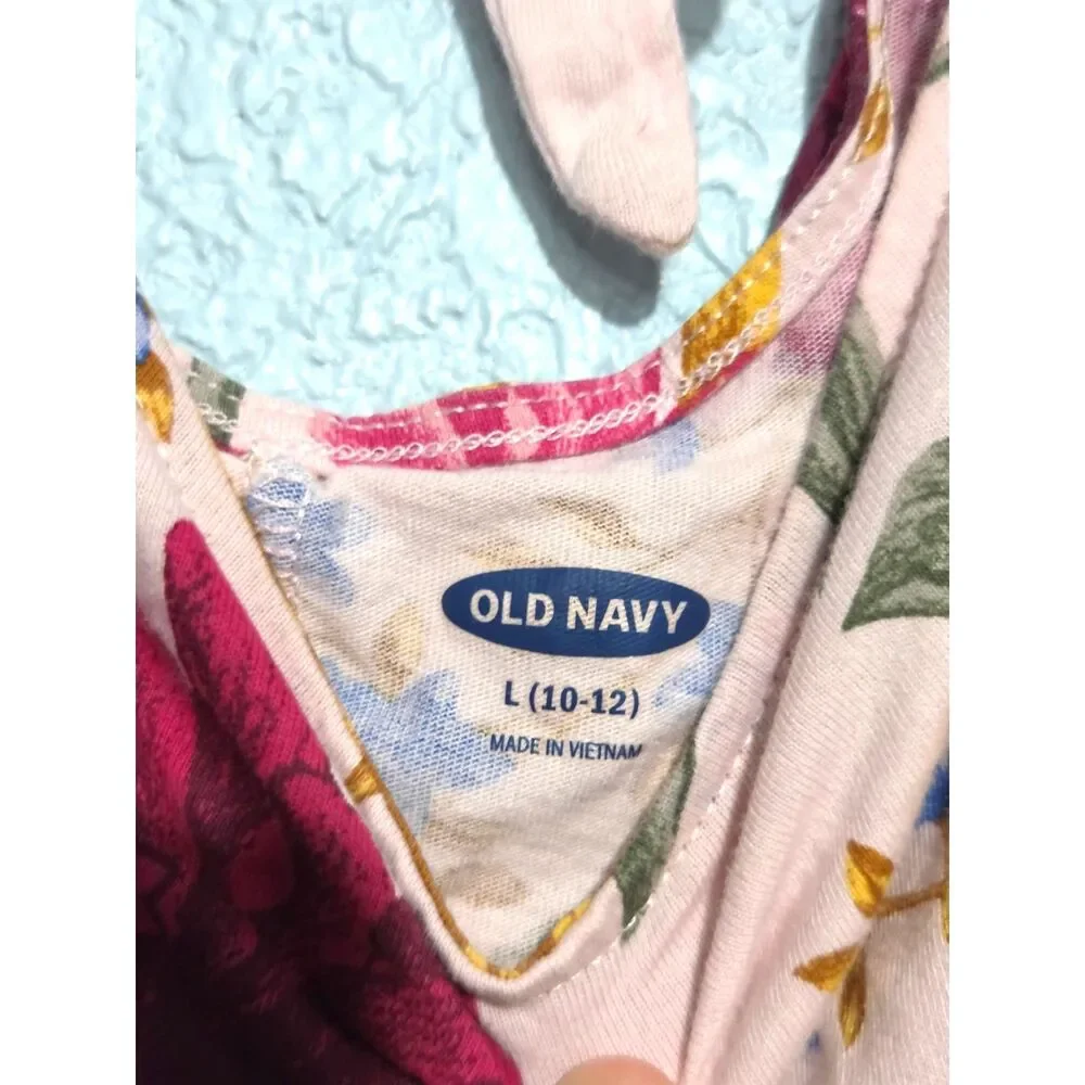 Girl's Old Navy Like New Floral Summer Dress Tank Top Sz L 10-12